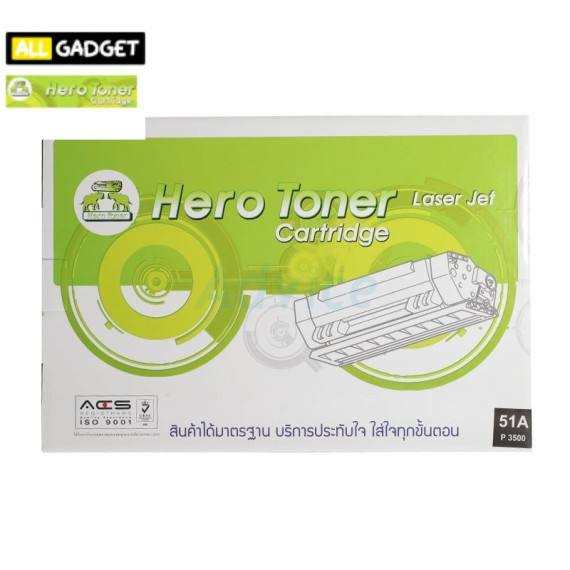 โทนเนอร์ Toner-Re HP 51A Q7551A - HERO สำหรับ HP : P3005 / M3027 / M3035