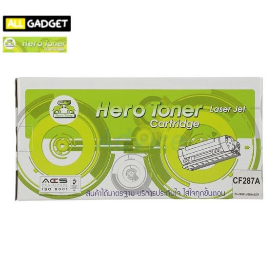 โทนเนอร์ Toner-Re HP 87A CF287A HERO สำหรับ HP : M506N / M506DN / M506X / M527C / M527DN / M527F / M527Z / M501N / M501DN