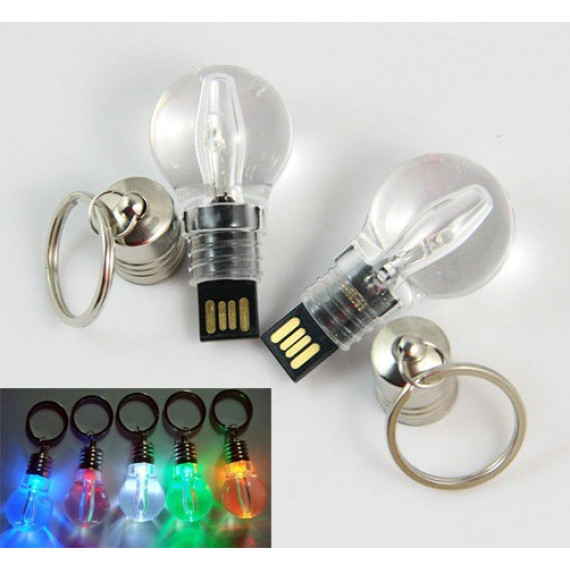 แฟลชไดรฟ์หลอดไฟ Flash Drive Lamp Bulb เลือกสีไฟ เลือกความจุได้ สกรีนโลโก้ได้