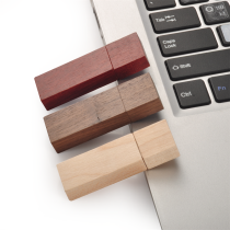 แฟลชไดรฟ์ไม้จริง Wooden usb flash drive เลือกความจุได้ สกรีนโลโก้ได้ พร้อมกล่องไม้